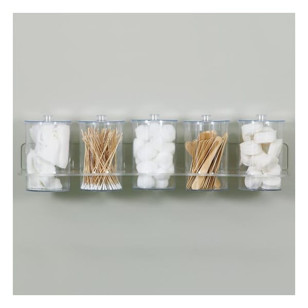 Clinton Clear Acrylic Wall Mount Jar Rack T-88